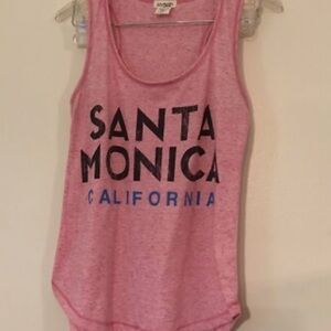 Racer back pink Santa Monica tank